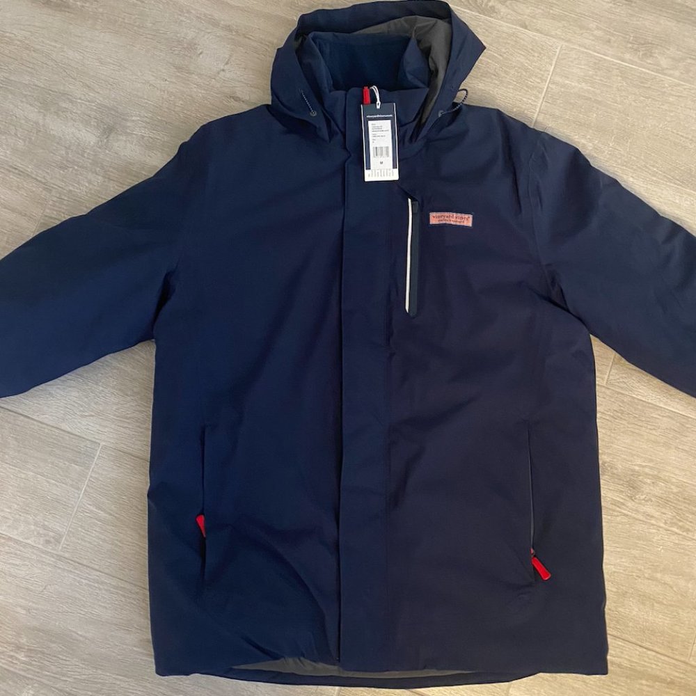 Vineyard Vines Men's Vineyard Navy Nor'Easter Down Jacket Size M